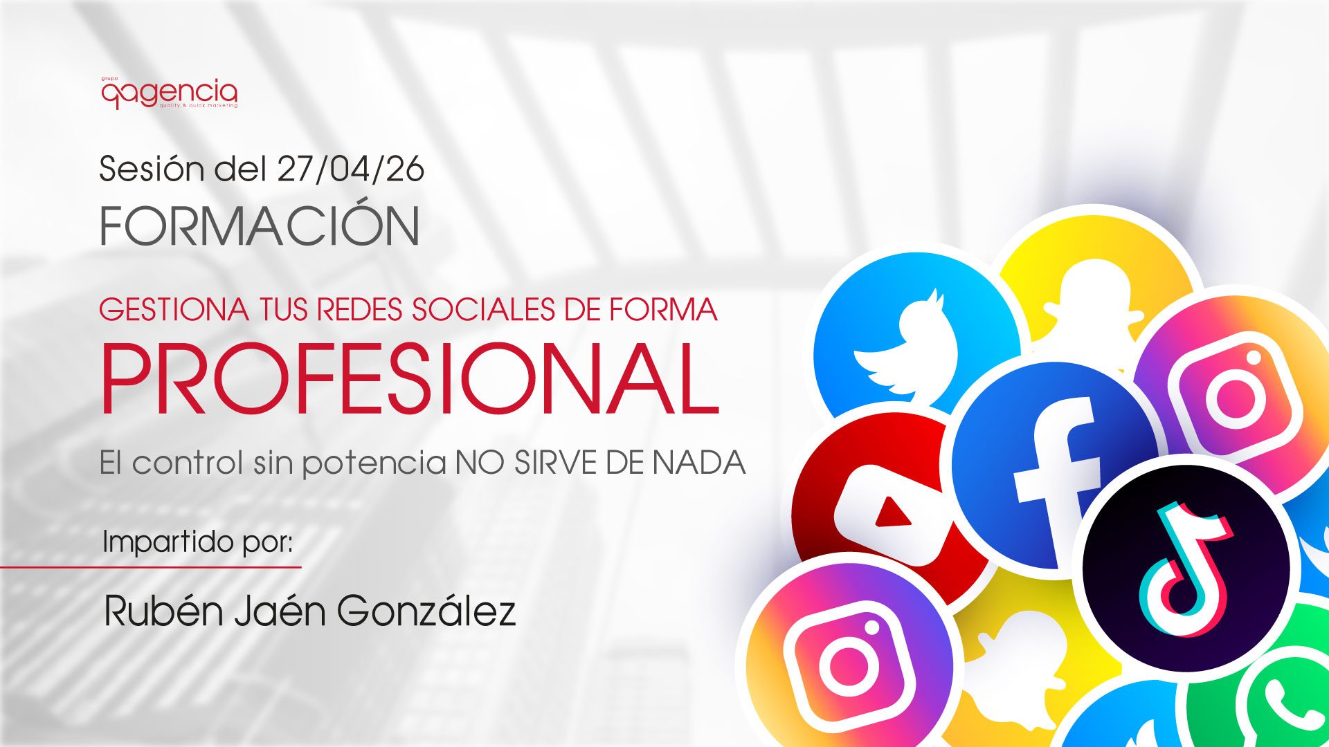 Gestiona tus Redes Sociales de forma profesional – El control sin potencia NO SIRVE DE NADA